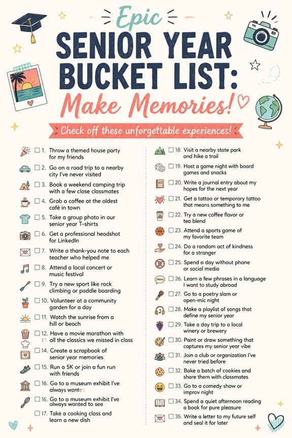 senior year adventure ideas