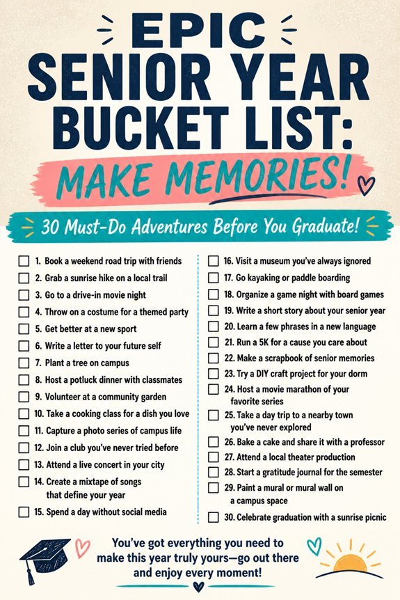 senior year adventures planning