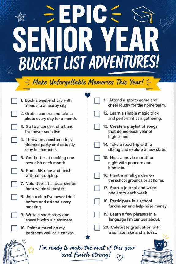 senior year adventures planning