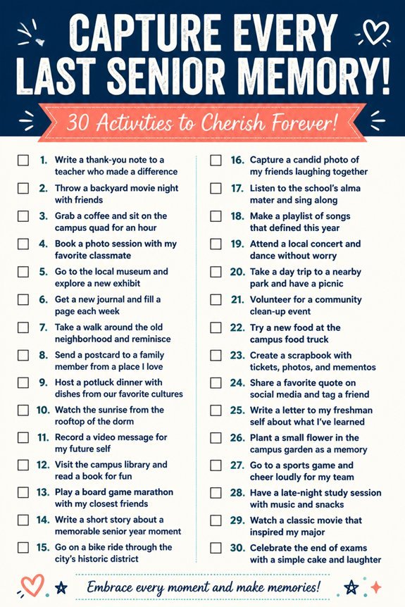 senior year memory list